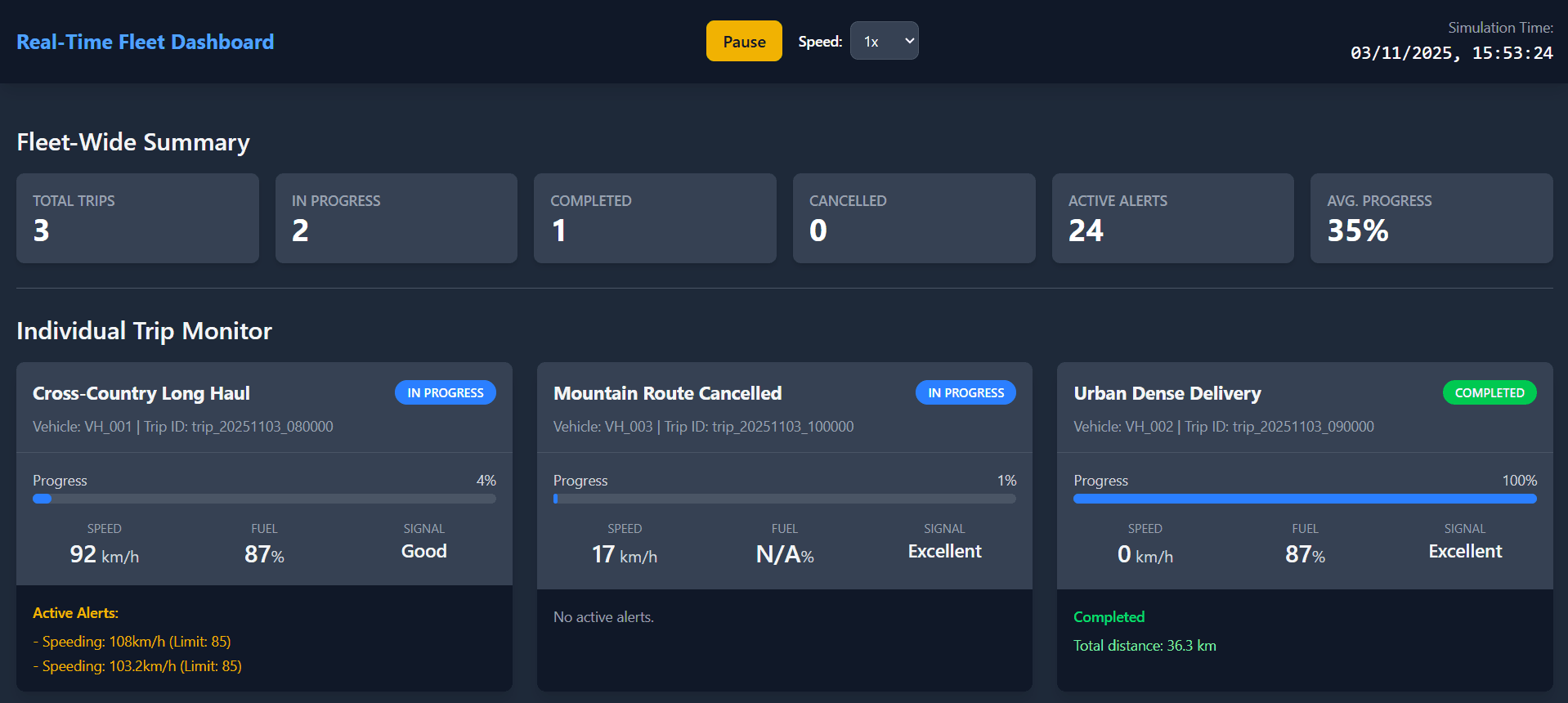 Real-Time Fleet Tracking App screenshot 1
