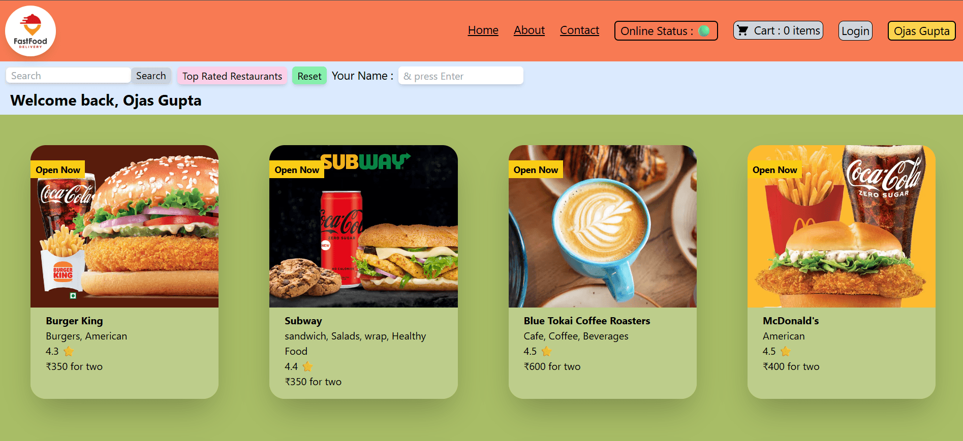 Namaste Food Ordering App screenshot 1